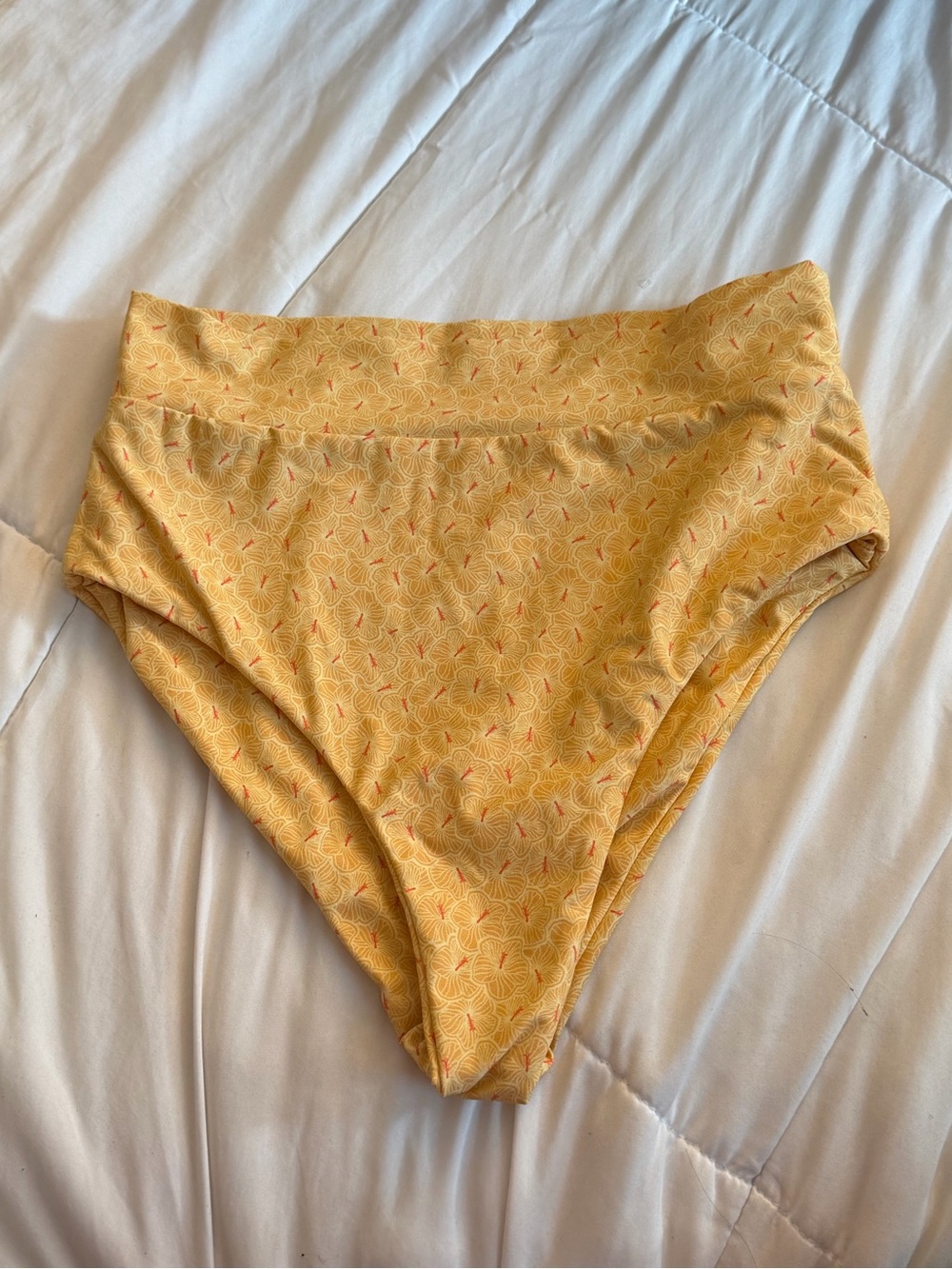 Coconut Ave Yellow High-Waist Bikini Bottoms